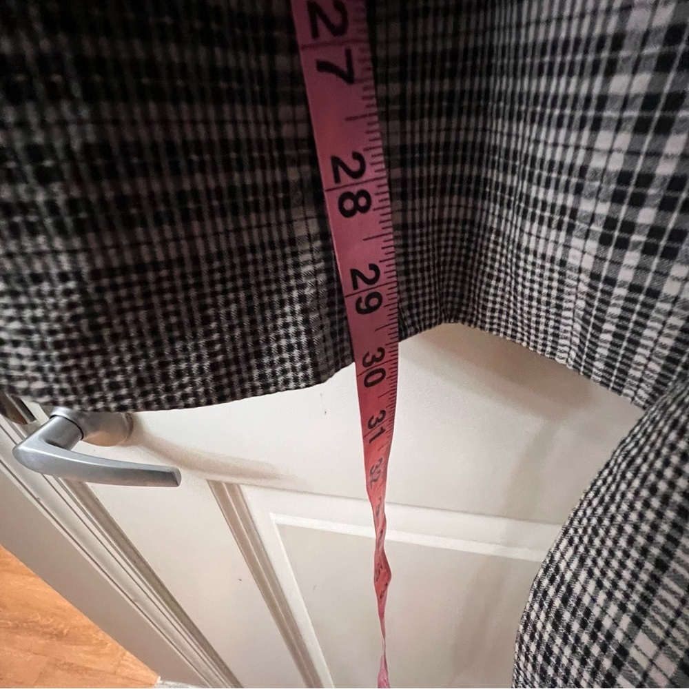 ZARA Women's Grey Check Blazer With Belt Double Breasted Jacket Size M - Picture 8 of 10